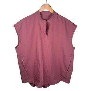 FIGS Rafaela Oversized Scrub Top Women L Mauve Professional Healthcare Clinical